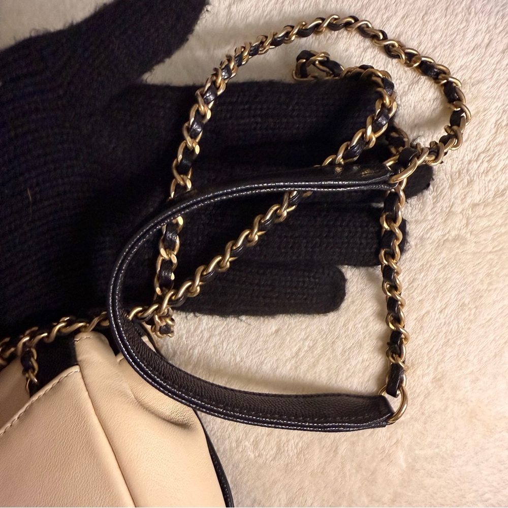 Chanel Lovely Chains Small Flap Bag Beige and Black - Picture 14 of 16